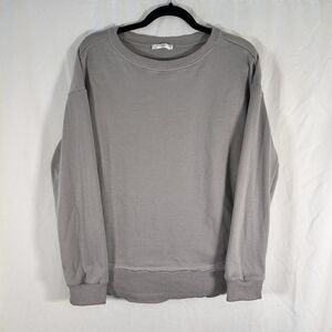 Kirundo Sweater Women's Medium Solid Grey Crew Neck Long Sleeve Pullover